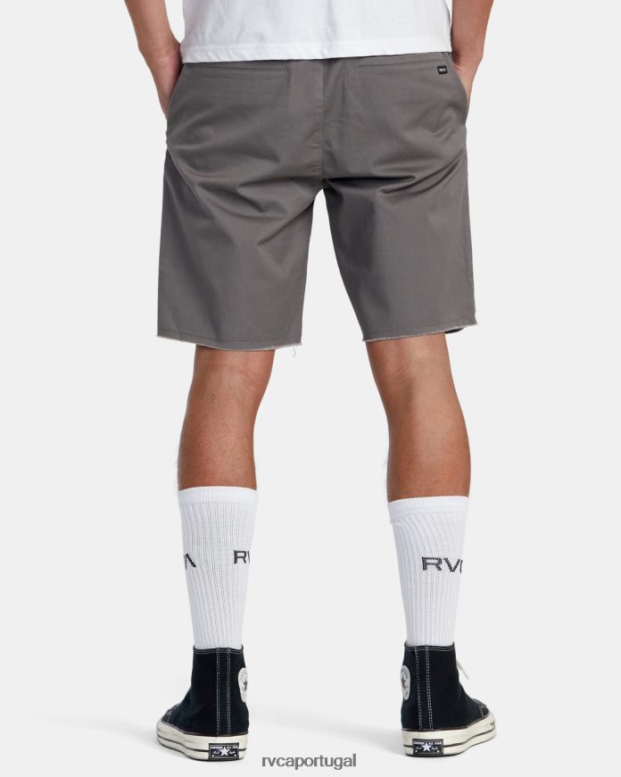 roupas RVCA homens shorts de cintura elástica para fim de semana fumaça N00F2H195