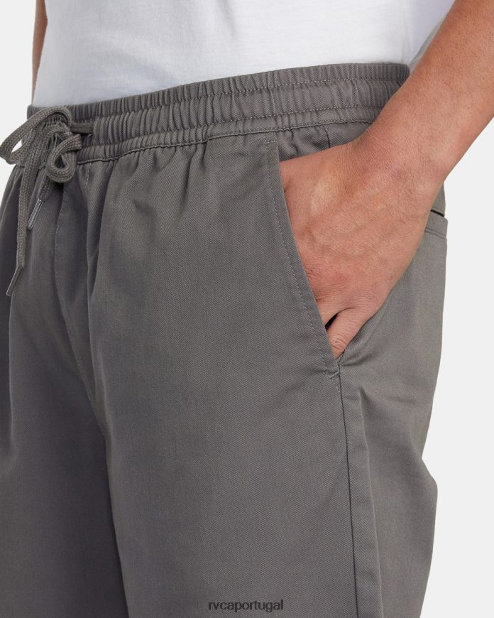 roupas RVCA homens shorts de cintura elástica para fim de semana fumaça N00F2H195