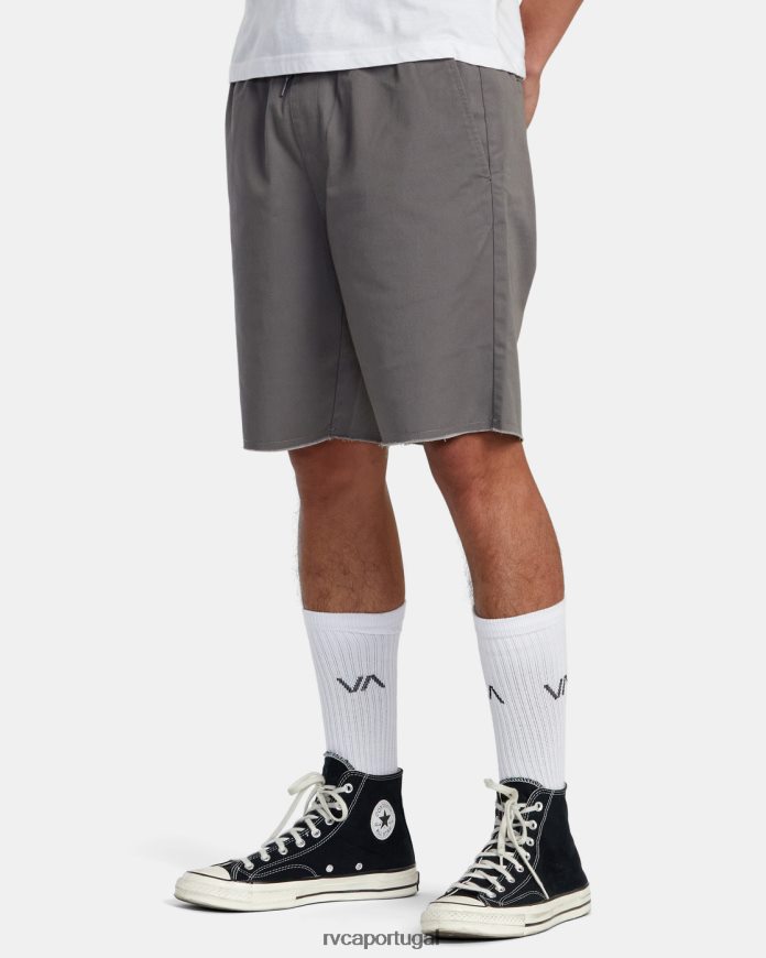 roupas RVCA homens shorts de cintura elástica para fim de semana fumaça N00F2H195