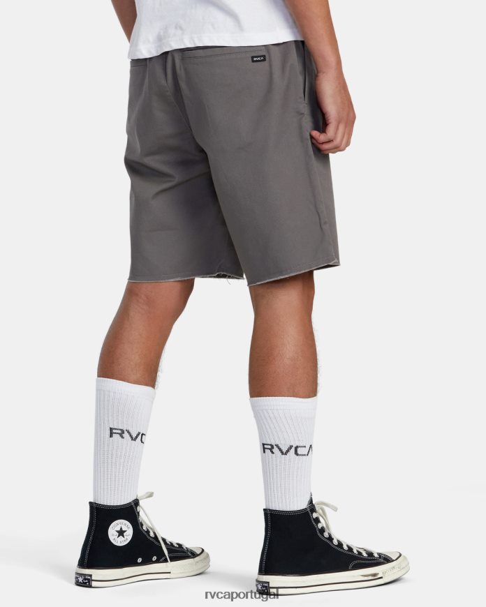 roupas RVCA homens shorts de cintura elástica para fim de semana fumaça N00F2H195