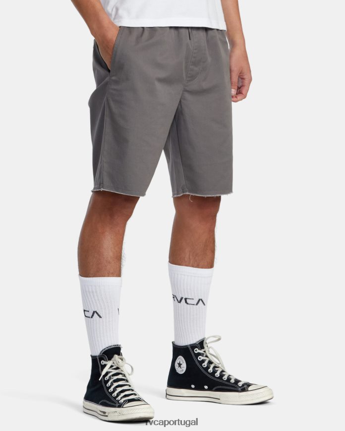 roupas RVCA homens shorts de cintura elástica para fim de semana fumaça N00F2H195