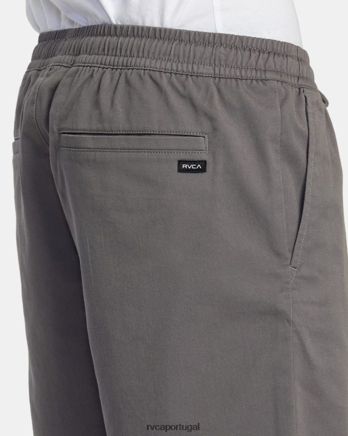 roupas RVCA homens shorts de cintura elástica para fim de semana fumaça N00F2H195