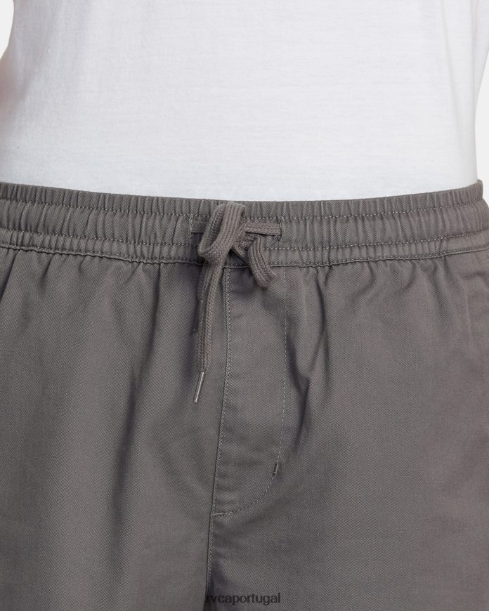 roupas RVCA homens shorts de cintura elástica para fim de semana fumaça N00F2H195