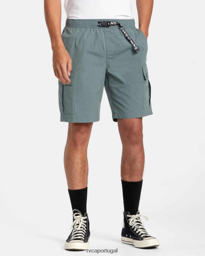 roupas RVCA homens shorts elástico civic utility 18 bálsamo verde N00F2H105
