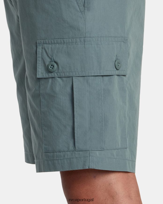roupas RVCA homens shorts elástico civic utility 18 bálsamo verde N00F2H105