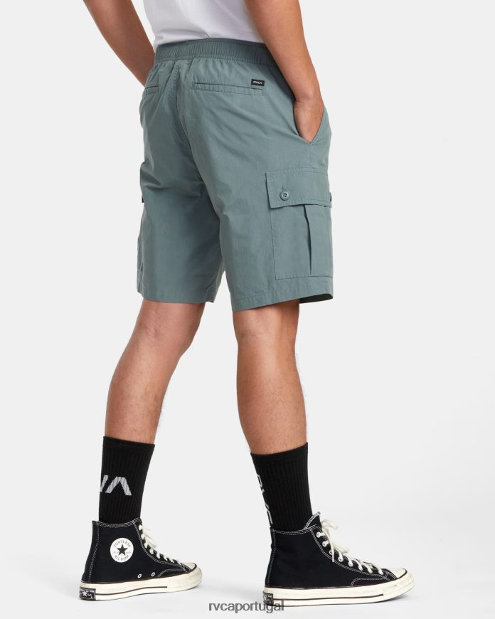 roupas RVCA homens shorts elástico civic utility 18 bálsamo verde N00F2H105