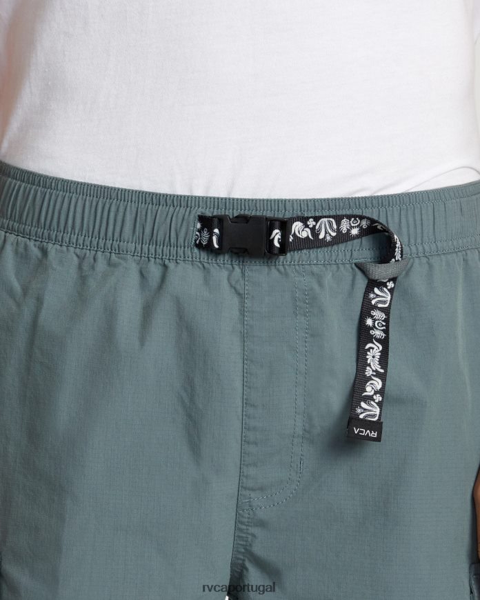 roupas RVCA homens shorts elástico civic utility 18 bálsamo verde N00F2H105
