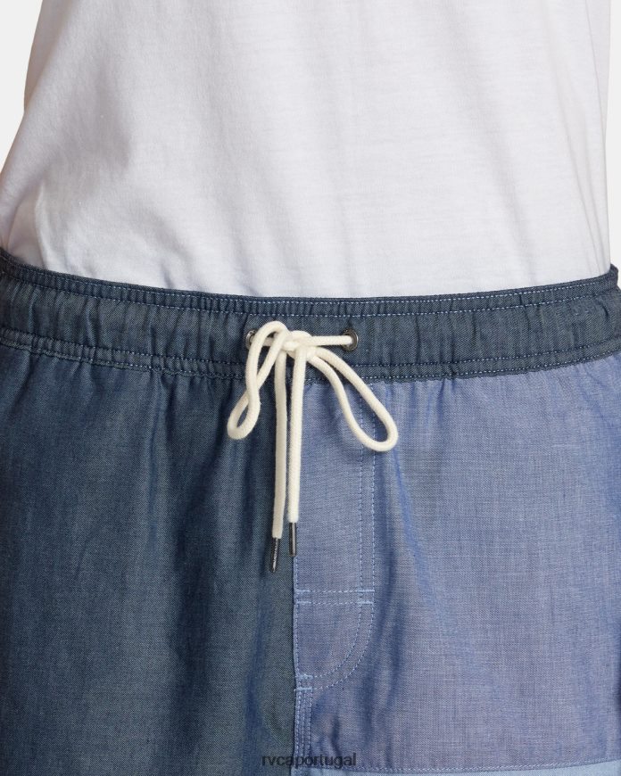 roupas RVCA homens shorts elástico patchwork elástico 17 azul N00F2H107