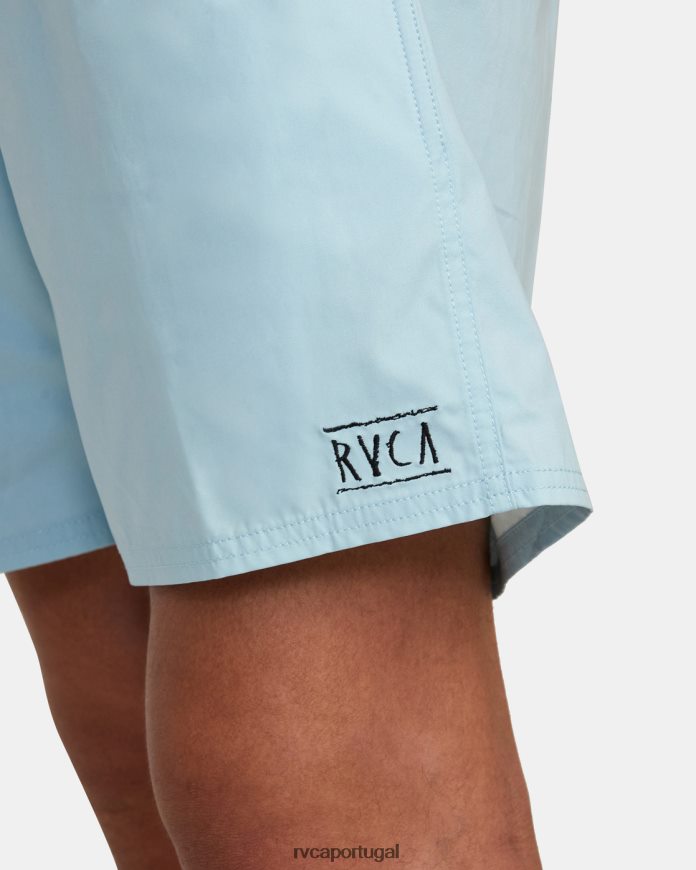 roupas RVCA homens shorts elásticos híbridos opostos cosmos N00F2H709