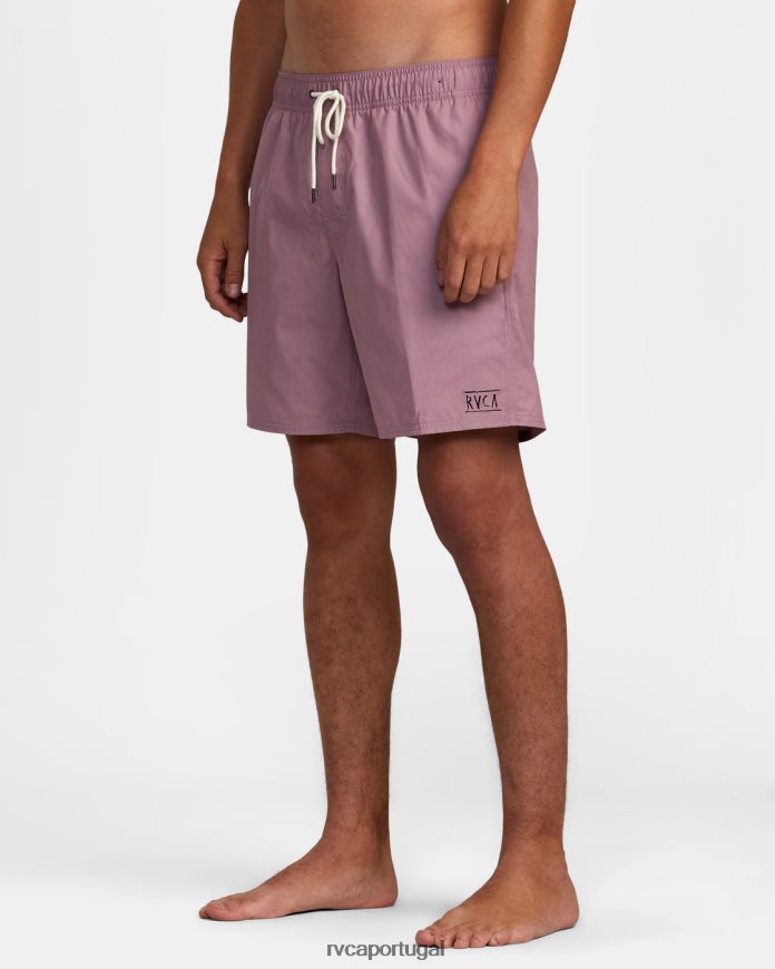 roupas RVCA homens shorts elásticos híbridos opostos lavanda N00F2H884