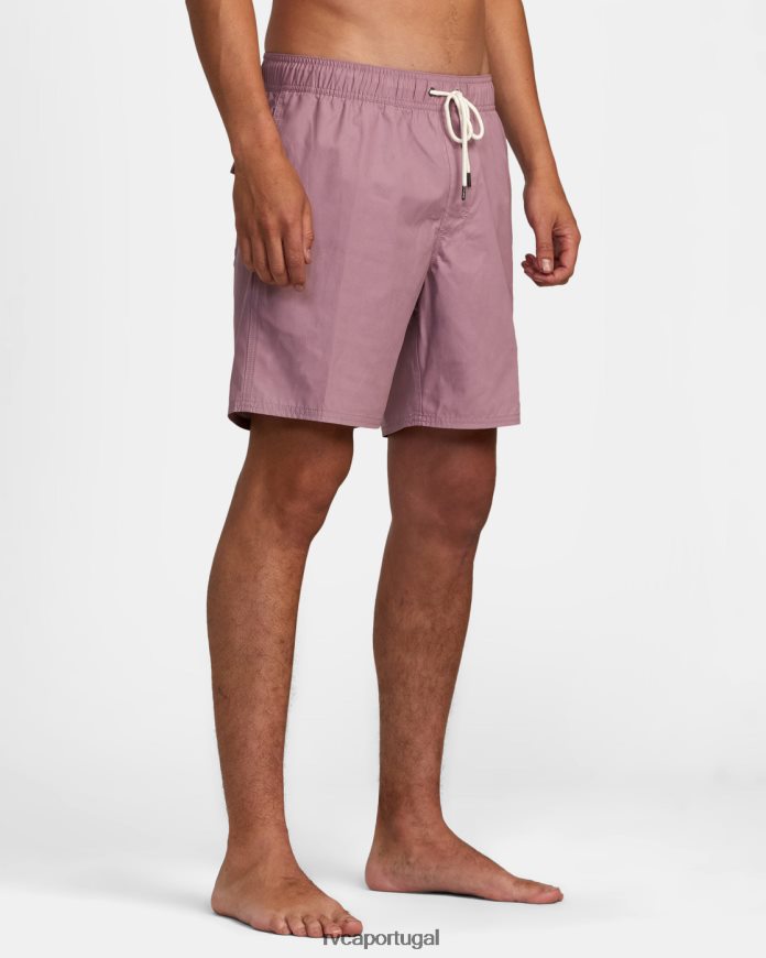 roupas RVCA homens shorts elásticos híbridos opostos lavanda N00F2H884