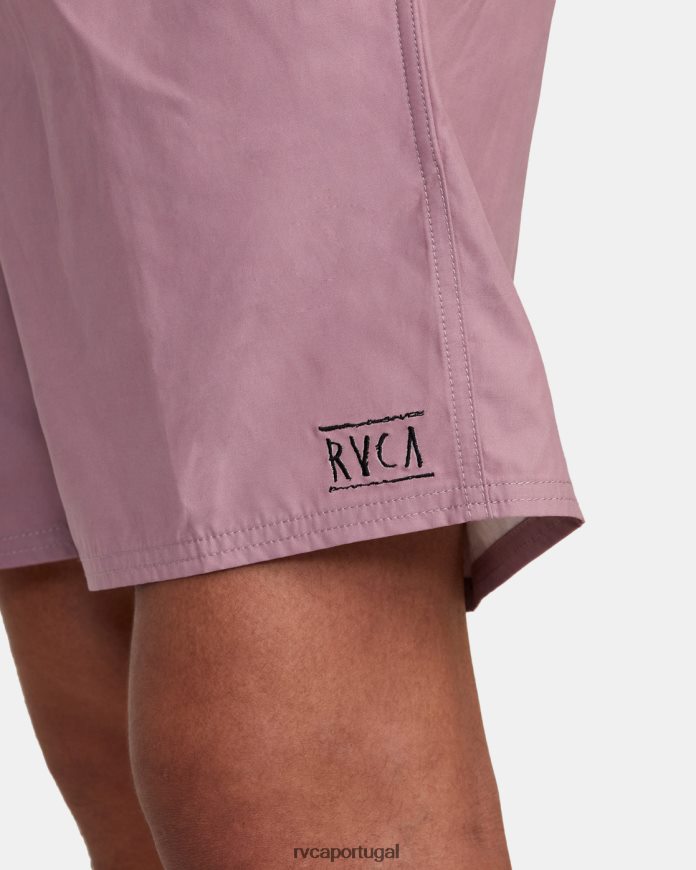 roupas RVCA homens shorts elásticos híbridos opostos lavanda N00F2H884