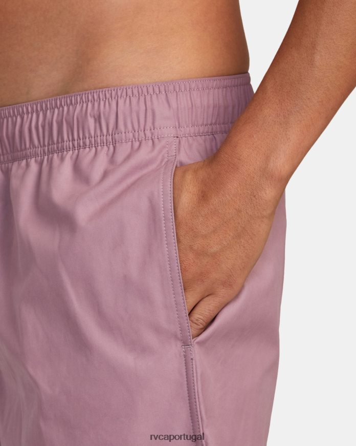 roupas RVCA homens shorts elásticos híbridos opostos lavanda N00F2H884