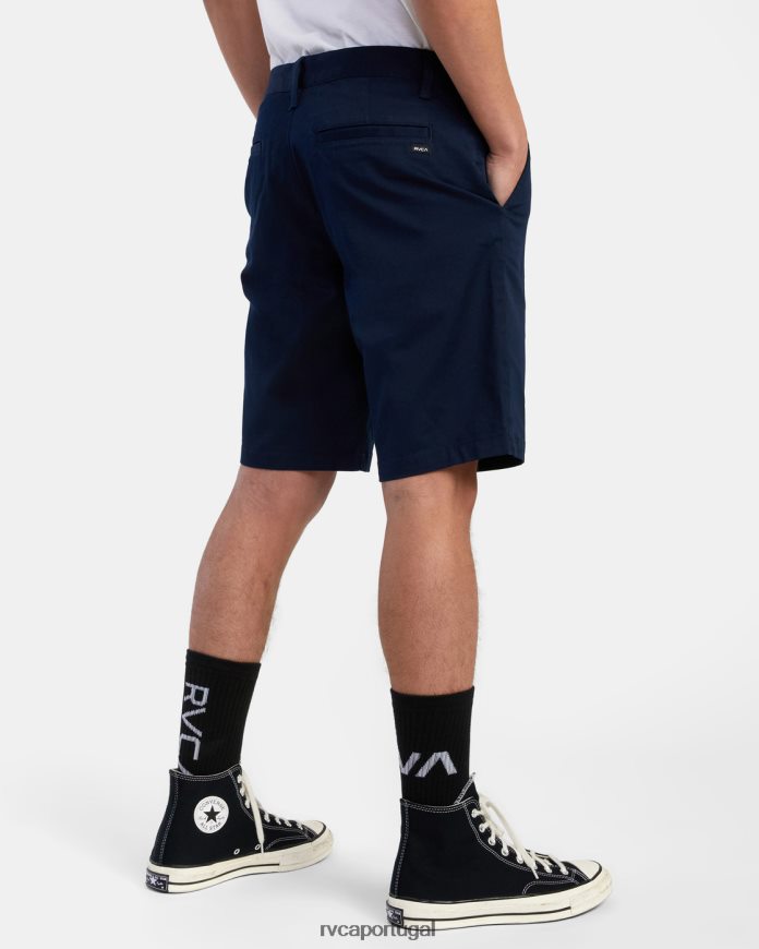 roupas RVCA homens shorts elásticos para fim de semana Marinha Marinha N00F2H418