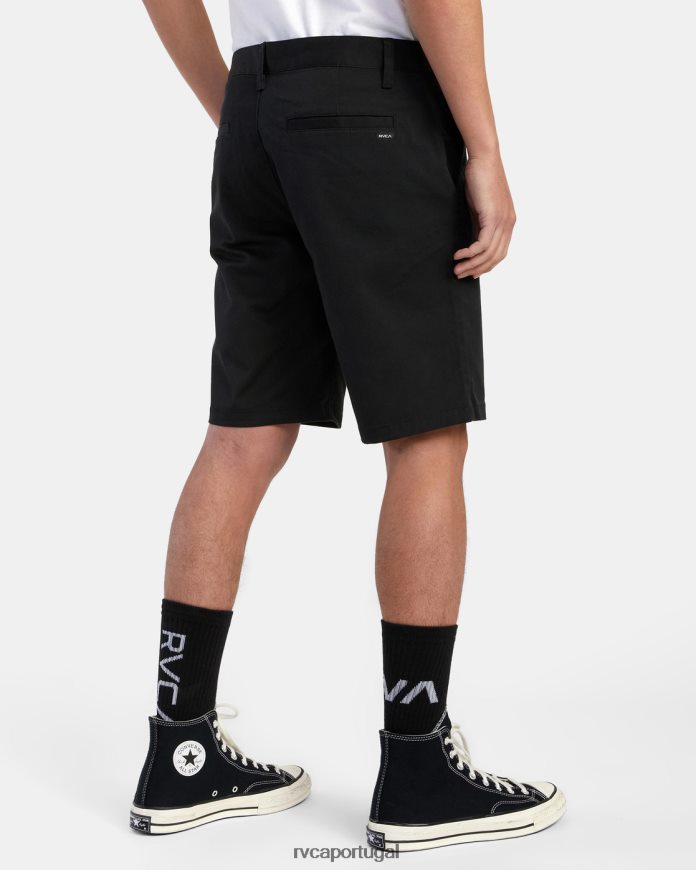 roupas RVCA homens shorts elásticos para fim de semana preto N00F2H479