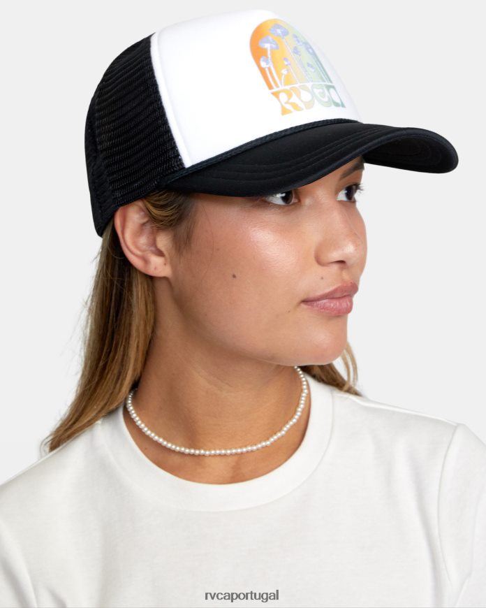 acessórios RVCA mulheres chapéu de caminhoneiro sem fases preto N00F2H1601
