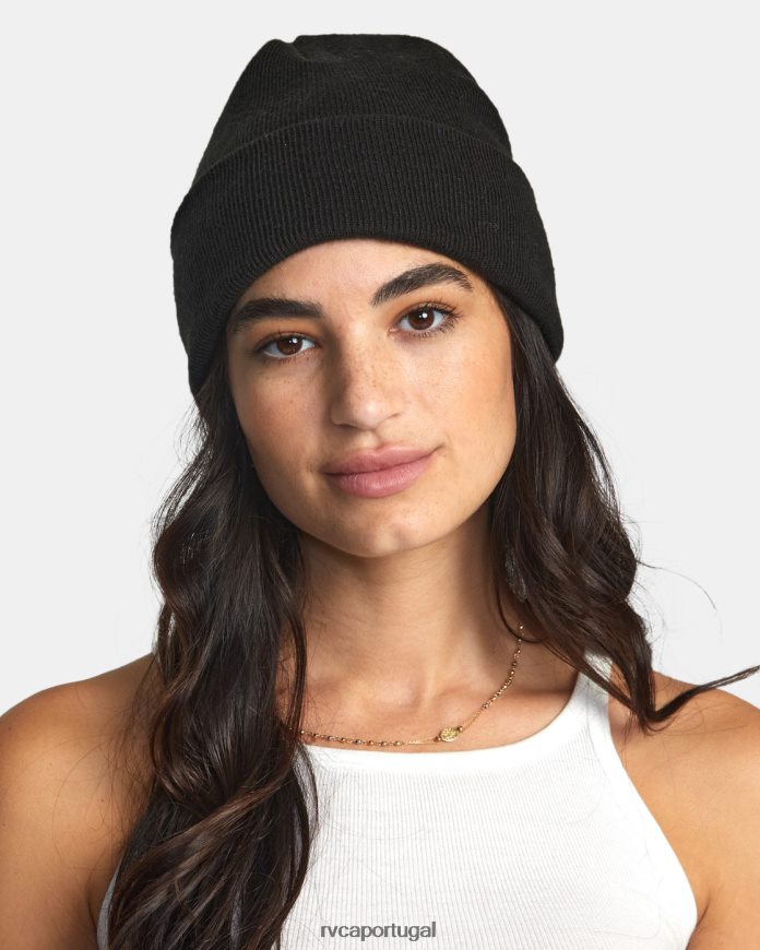 acessórios RVCA mulheres gorro essencial preto N00F2H1308