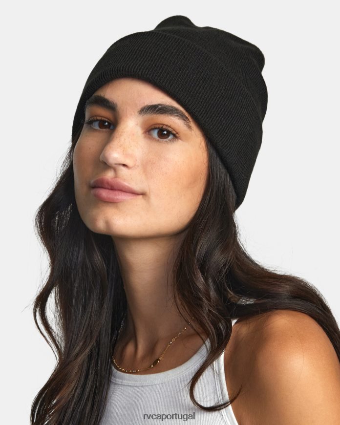 acessórios RVCA mulheres gorro essencial preto N00F2H1308