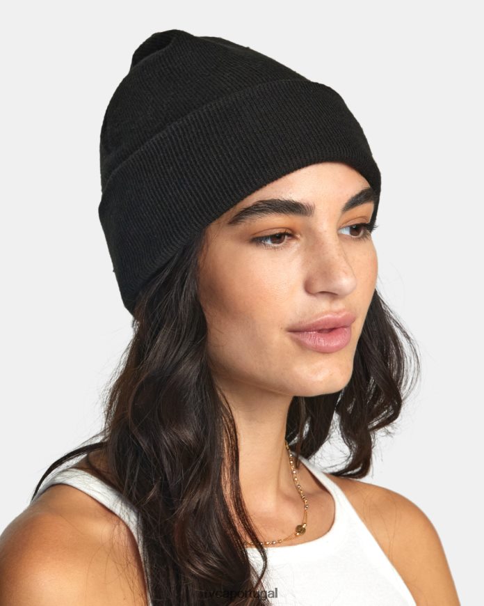 acessórios RVCA mulheres gorro essencial preto N00F2H1308