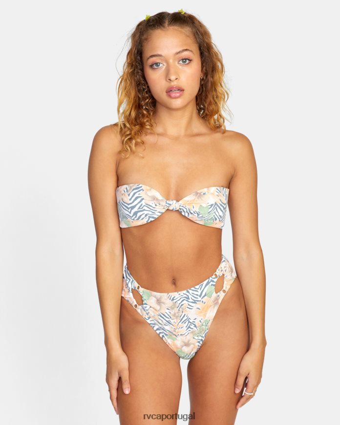 nadar RVCA mulheres calcinha de biquíni atrevida de cintura alta bazar multi N00F2H1466
