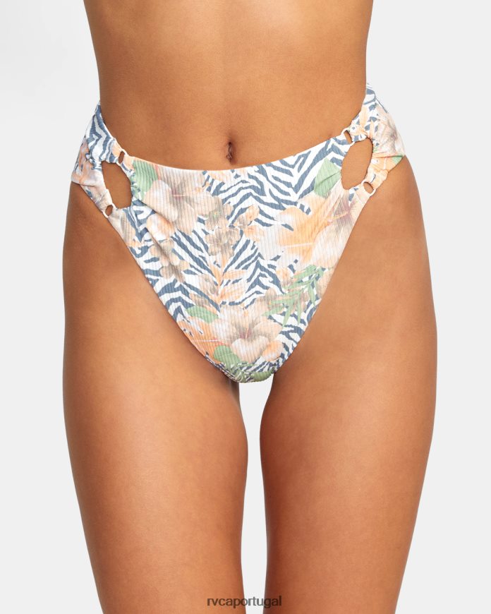 nadar RVCA mulheres calcinha de biquíni atrevida de cintura alta bazar multi N00F2H1466