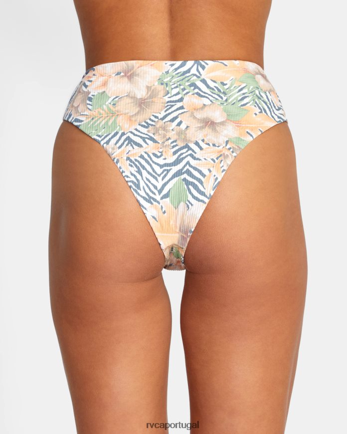 nadar RVCA mulheres calcinha de biquíni atrevida de cintura alta bazar multi N00F2H1466