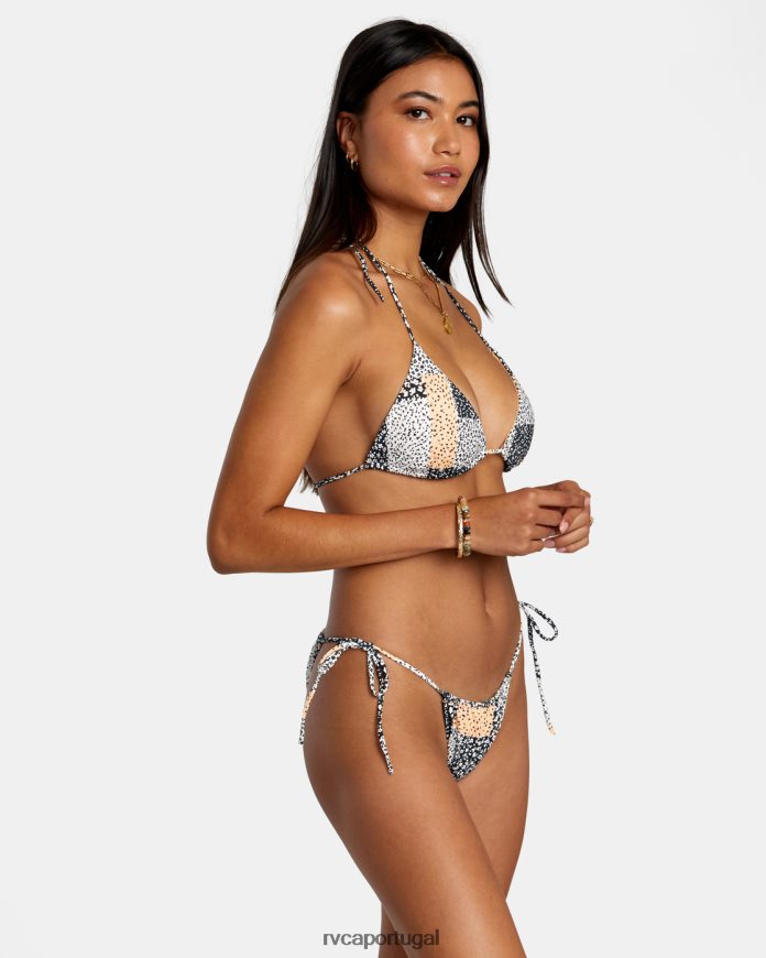 nadar RVCA mulheres calcinha de biquíni média em patchwork multi N00F2H1196