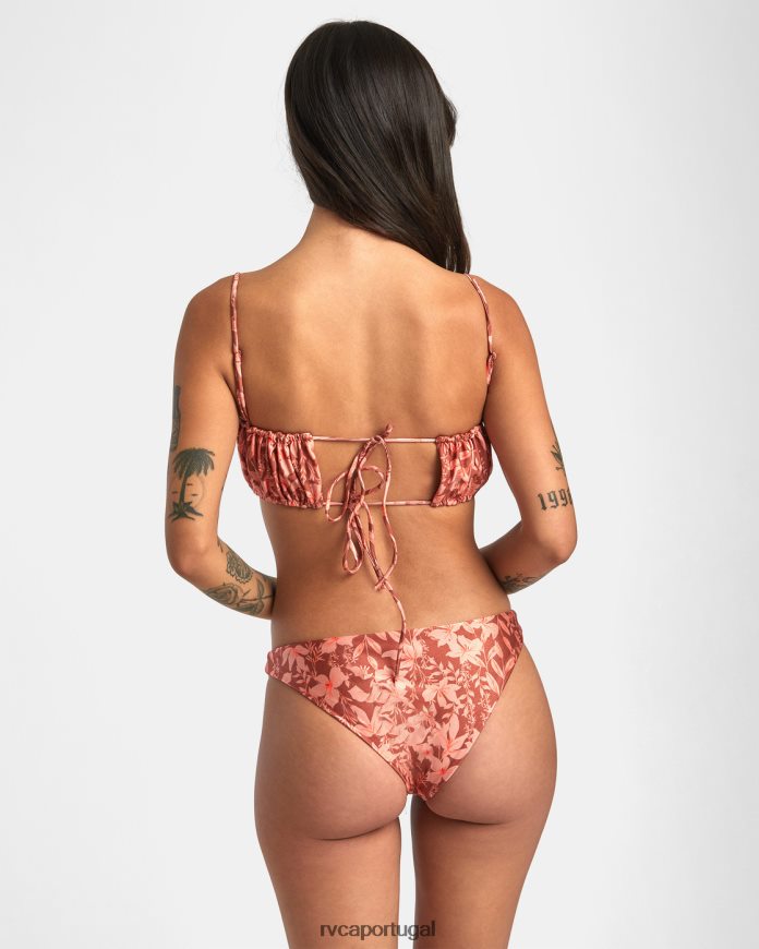 nadar RVCA mulheres calcinha de biquíni média oasis sândalo N00F2H1432