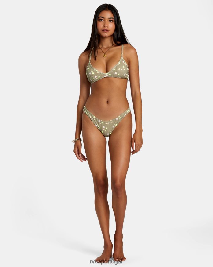 nadar RVCA mulheres parte de baixo de biquíni atrevida em decoupage babosa N00F2H1189