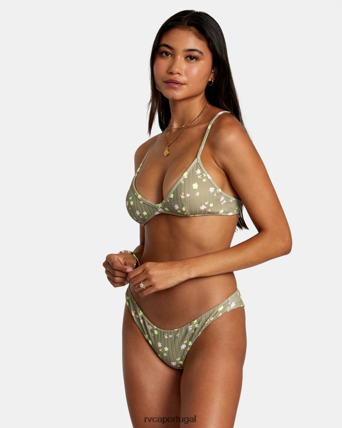 nadar RVCA mulheres parte de baixo de biquíni atrevida em decoupage babosa N00F2H1189