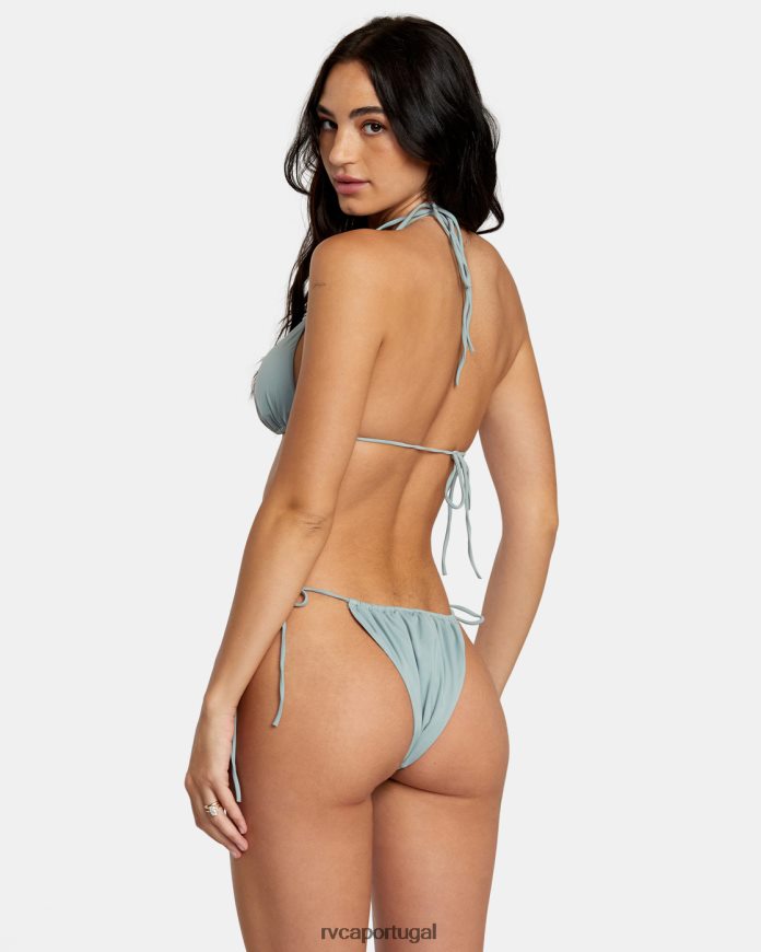 nadar RVCA mulheres parte de baixo de biquíni com gravata sólida xisto N00F2H1249