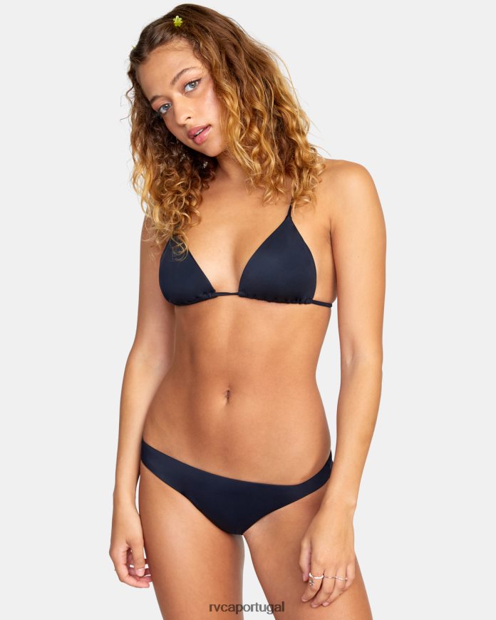 nadar RVCA mulheres parte de baixo de biquíni sólida média preto N00F2H1292