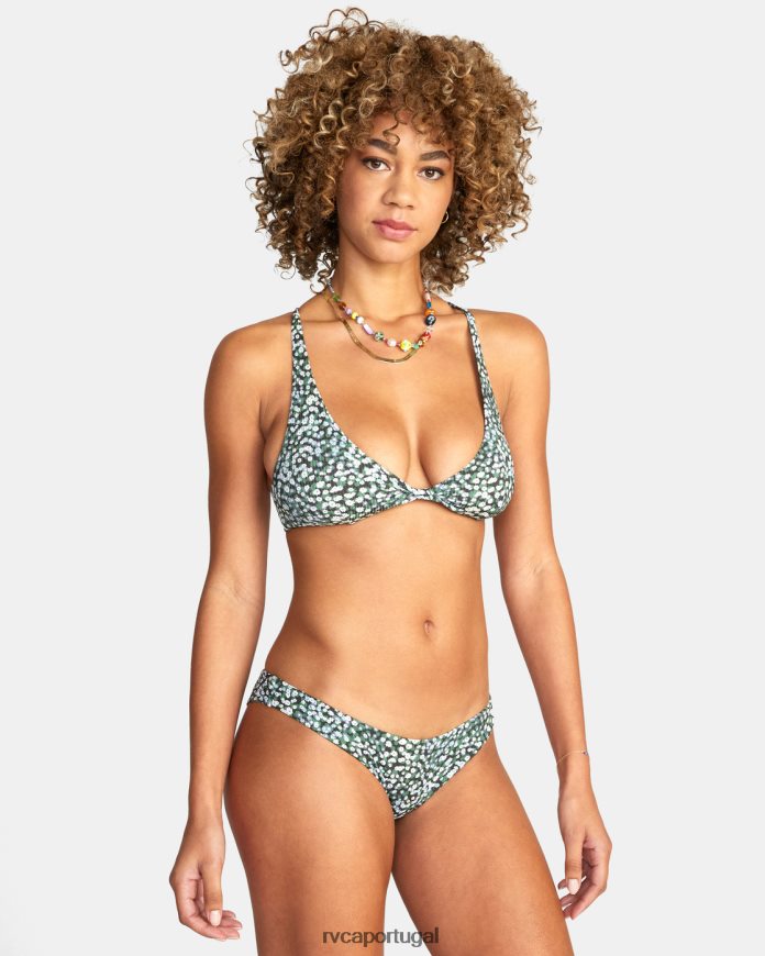 nadar RVCA mulheres parte de baixo do biquíni atrevida da margarida jane poeira azul N00F2H1695