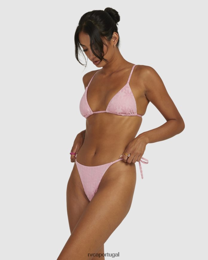 nadar RVCA mulheres parte de baixo do biquíni com margaridas mar rosa N00F2H1637