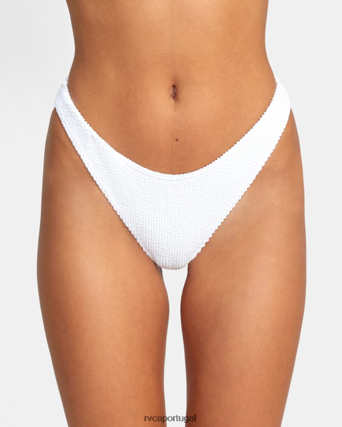 nadar RVCA mulheres sulcos de biquíni francês sussurrar branco N00F2H1347
