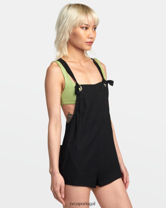 nadar RVCA mulheres macacão padrão preto N00F2H1288
