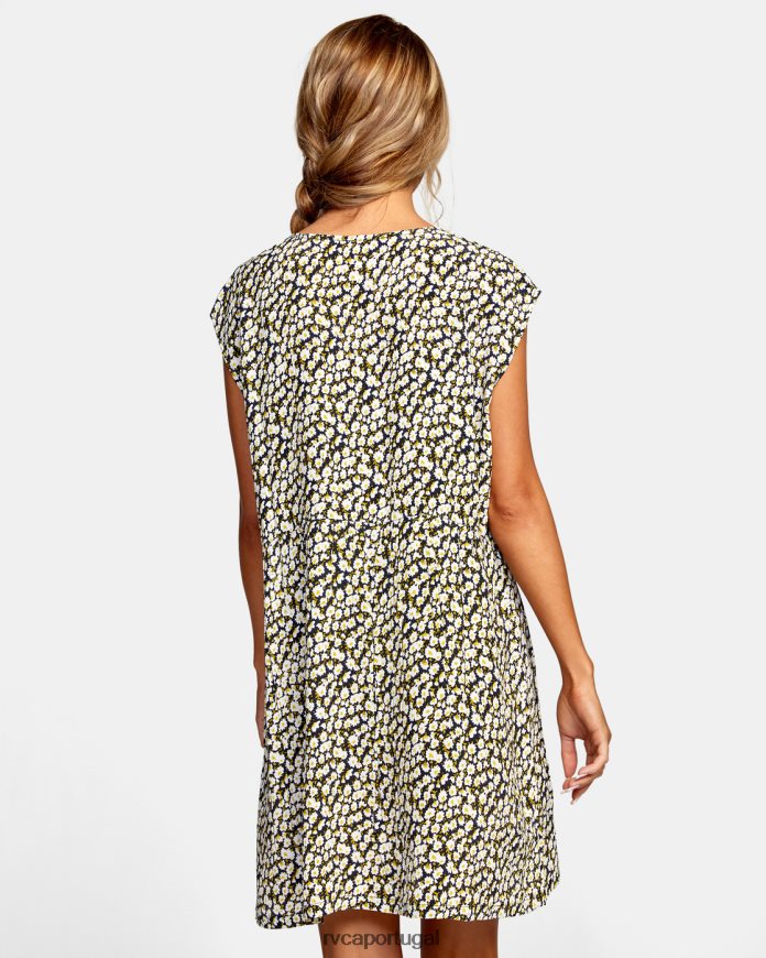 nadar RVCA mulheres vestido babydoll raso sem mangas preto N00F2H1655