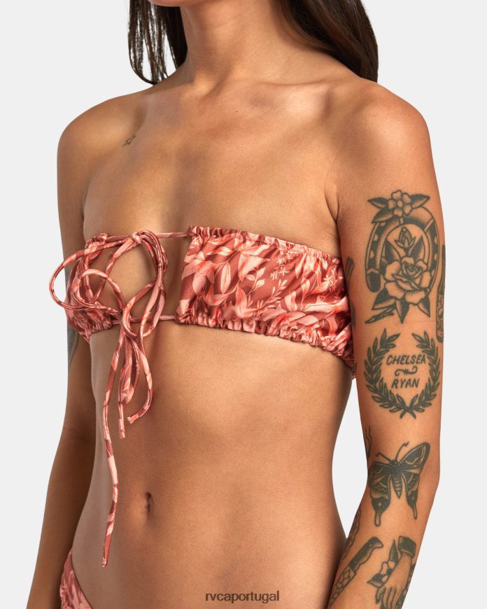 nadar RVCA mulheres Top de biquíni cai-cai de 2 vias oasis sândalo N00F2H1416