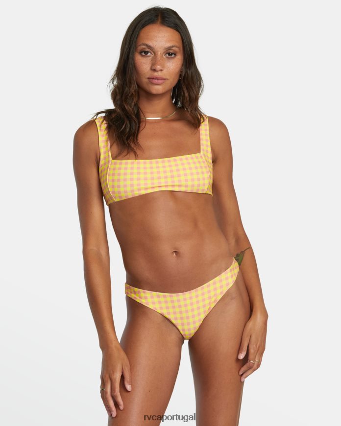 nadar RVCA mulheres top de biquíni bralette quadrado sunkissed Lilikoi N00F2H1389