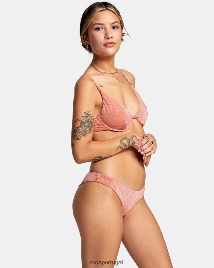 nadar RVCA mulheres top de biquíni com armação strata damasco N00F2H1690
