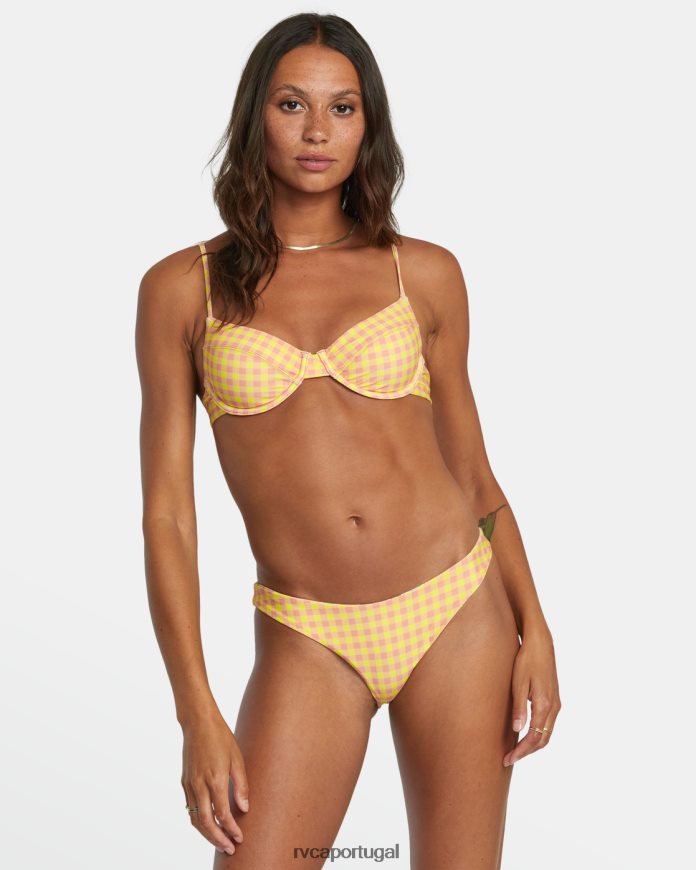 nadar RVCA mulheres top de biquíni com aros e sunkissed Lilikoi N00F2H1386