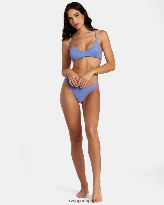nadar RVCA mulheres top de biquíni cruzado com brilho atordoado costa N00F2H1134