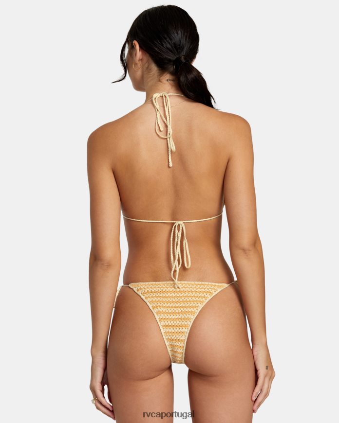 nadar RVCA mulheres top de biquíni triangular greenpacha flor frente única multi N00F2H1157