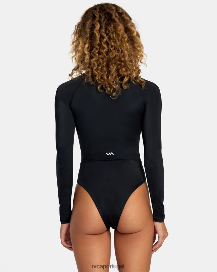 nadar RVCA mulheres maiô va sport essencial preto N00F2H1255