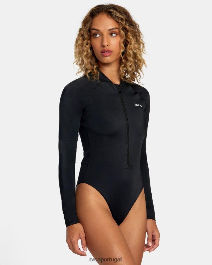 nadar RVCA mulheres maiô va sport essencial preto N00F2H1255