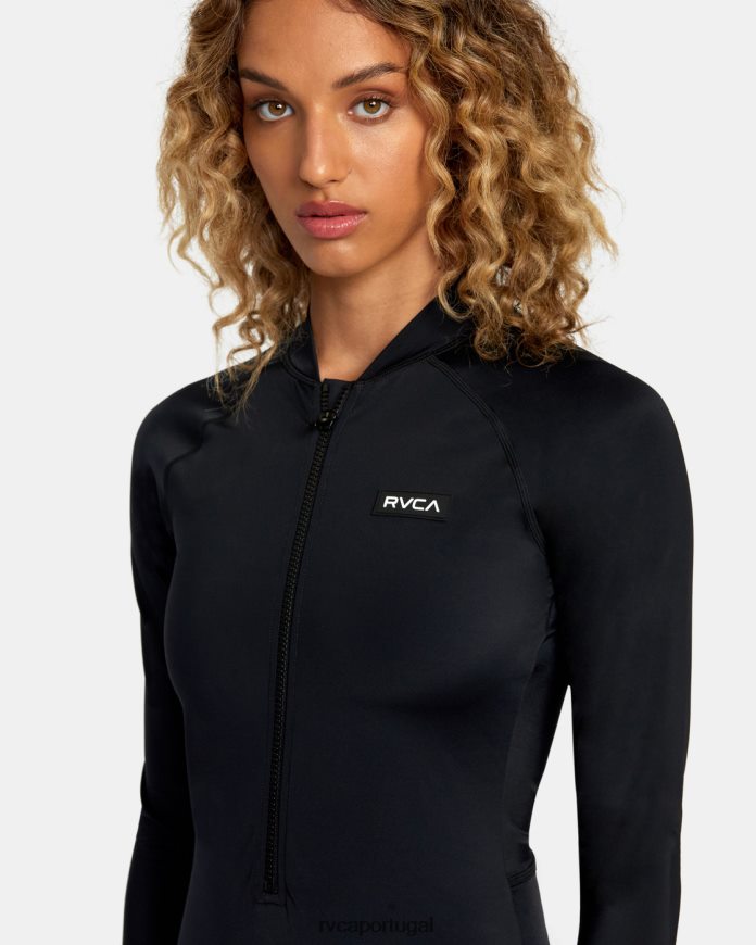 nadar RVCA mulheres maiô va sport essencial preto N00F2H1255