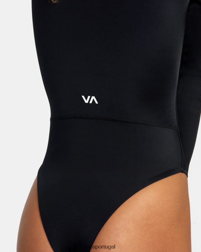 nadar RVCA mulheres maiô va sport essencial preto N00F2H1255
