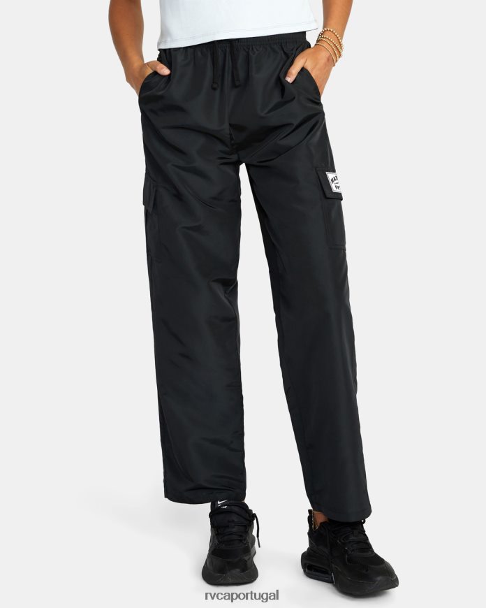 roupas RVCA mulheres calça cargo cargo swish preto N00F2H1577