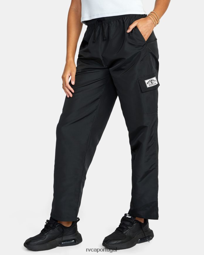 roupas RVCA mulheres calça cargo cargo swish preto N00F2H1577