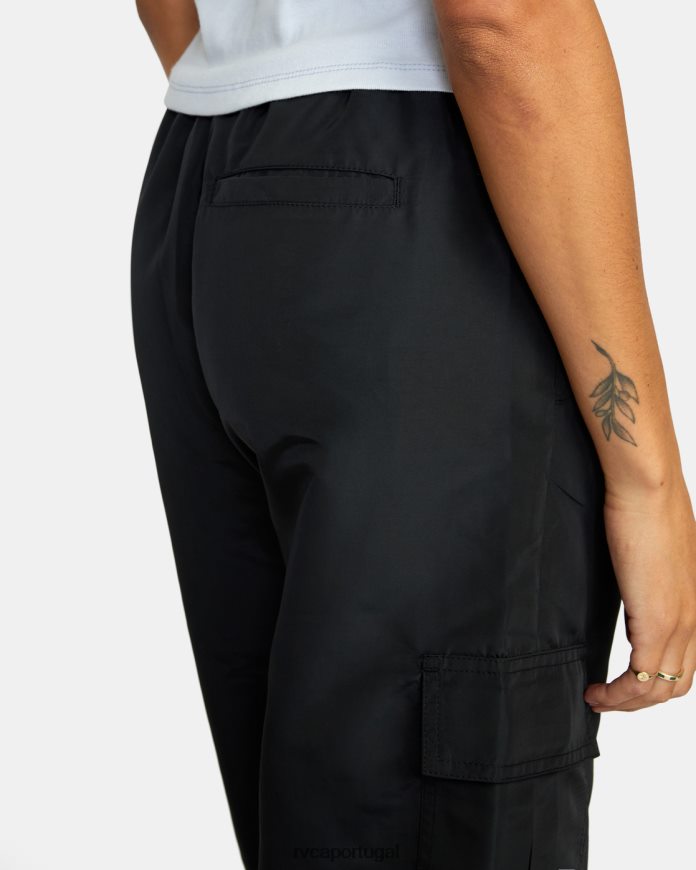 roupas RVCA mulheres calça cargo cargo swish preto N00F2H1577